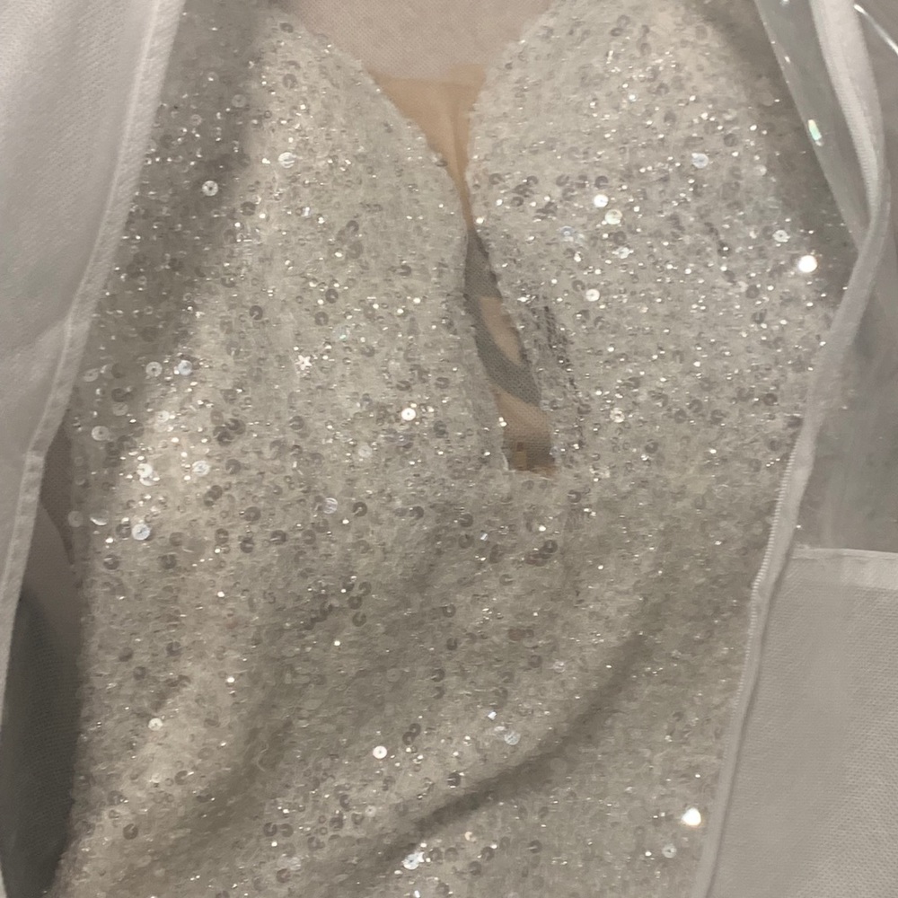 Stunning Berta sequin Runway Sample wedding gown 2 17-205 - Picture 8 of 16